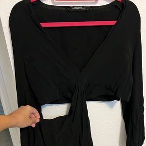 ZARA long sleeve cut out dress